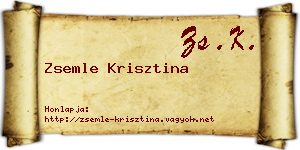 Zsemle Krisztina névjegykártya